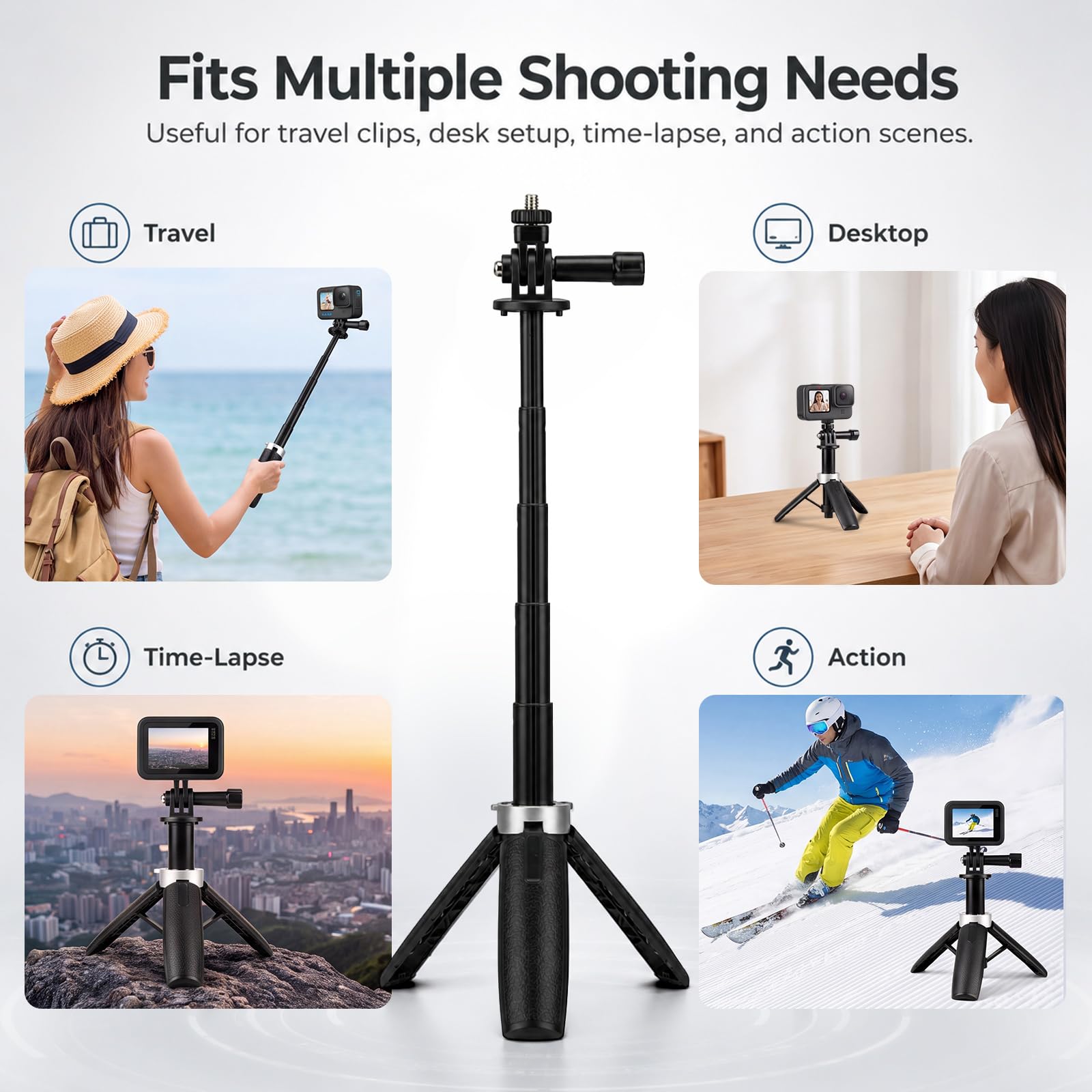 Mini Extendable Tripod Foldabl - Gopro Action Camera Hero 11 Black ulasan dan harga