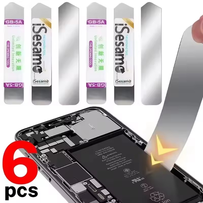 1-6Pcs Metal Flat Soft Blade C - Phone Opening Tool ulasan dan harga