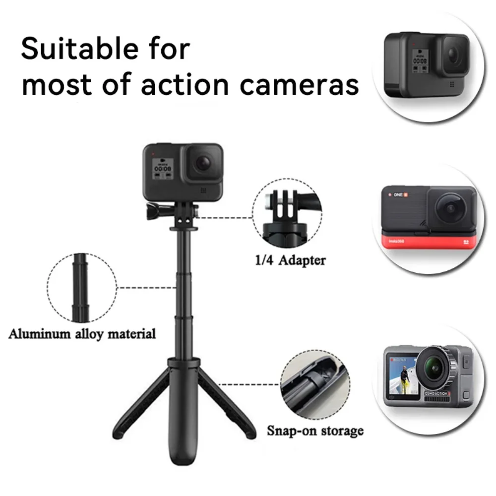 Mini Extendable Tripod Foldabl - Gopro Action Camera Hero 11 Black ulasan dan harga