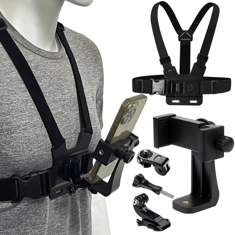 Phone Chest Strap Mount Belt f - Gopro Action Camera Hero 11 Black ulasan dan harga